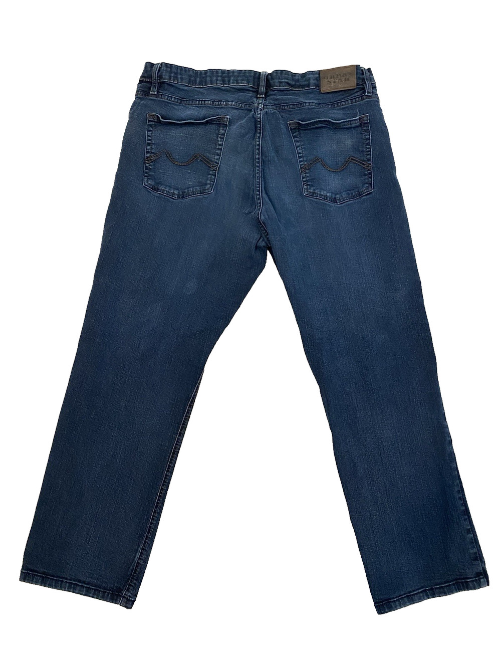 Urban Star Mens Dark Denim Jeans Size 37"x29.5" Mid-Rise Straight Leg